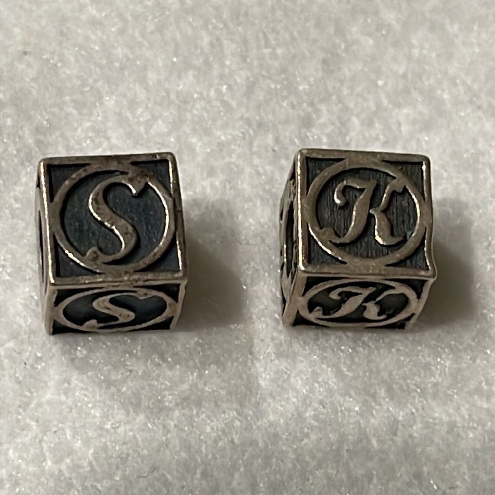 Kay Jewelers 925 Michael Anthony Charmed Memories Initial "S”&”K” Charm’s